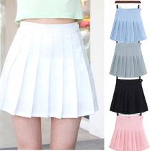 XinHuaEase Pleated Skirts Midi Women Cosplay Youth Student Girls A Shorts High Waist Uniform with Inner Underpants White XXL 2024 - buy cheap