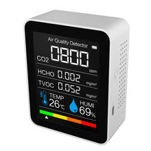 Detector de CO2 TVOC, Detector de formaldehído HCHO, Detector de calidad del aire inteligente, probador de Sensor de temperatura y humedad 2024 - compra barato