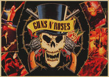 Póster Retro Guns N Roses, imagen de música Rock, arte para decoración de pared de Bar, lienzo de calidad, decoración para sala de estar y el hogar 2024 - compra barato