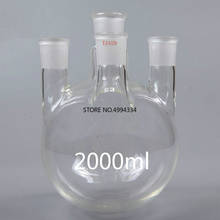 2000ml Round Bottom 4-neck glass flask with STRAIGHT NECKS, Four-mouth Flask boling bottle with selectable Caliber 2024 - buy cheap