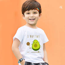 Camiseta atlética de aguacate y piña para niños, ropa de moda, bonita, Harajuku, acogedora, novedad de verano 2024 - compra barato