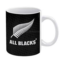 Taza blanca NZ de 11oz, tazas de cerámica divertidas para café, té, leche, Nueva Zelanda, todo negro, Syfl, más vendidos, funda de entrenamiento 2024 - compra barato