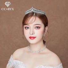 CC Tiaras And Crowns Hiarbands Wedding Hair Accessories For Bride Princess Pearl Cubic Zircon Party Exquisite Hairwear HG1165 2024 - buy cheap