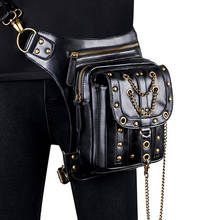 Gothic Motorcycle Drop Leg Thigh Bag Men Biker Waist Bags Women Steampunk Crossbody Bag Skull Hip Hop Belt Bag Travel Pack Pouch 2024 - купить недорого