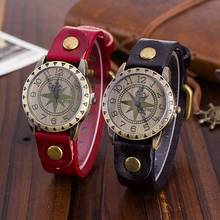 CCQ-Reloj de pulsera de cuero auténtico para mujer, cronógrafo de cuarzo, estilo Vintage, con estrellas, estilo informal, de lujo 2024 - compra barato