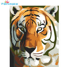 Paintmake DIY Paint By Numbers  For Kids Adult Digital Oil Painting On Canvas Tiger Home Wall Art Decorative paintings 2024 - buy cheap