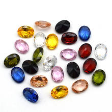 Venda imperdível pedras preciosas coloridas ovais de zircônia com ponta para roupas diy 6*8mm/20 peças 2024 - compre barato