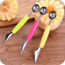 Cuchillo 2 en 1 de doble cabeza para tallar bolas de fruta, cuchara para Limón, agua, helado, cuchara para excavar 2024 - compra barato