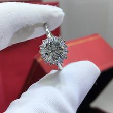 Silver 925 Original 1 Carat Diamond Test Past Brilliant Cut D Color Moissanite Fairy Snowflake Ring Real Gemstone Wedding Rings 2024 - buy cheap