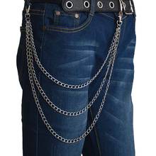 Punk Hip-hop Trendy Belt Key Chain Waist Pants Chain Hot Men Woman Jeans Long Silver Metal Clothing Accessories Jewelry 2024 - buy cheap