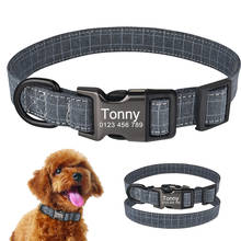 Personalized Dog Collar Custom Engraved Puppy ID Name Tag Buckle Gray Collar Small Medium Large S-L Pet Collars 2024 - buy cheap