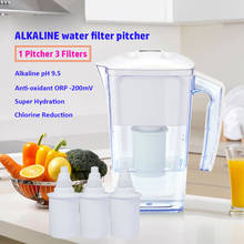 2.5L Mineral Hydrogen Alkaline Ionizer Water Filter Pitcher System & Replacement Filter Cartridges Home Water Purifier Alka jug 2024 - buy cheap