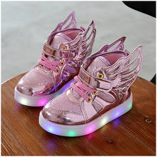 2022 Fashion Cartoon Design Children Shoes High Quality LED Lighting Kids Boots Solid Leisure Casual Boys Girls Sneakers 2024 - buy cheap