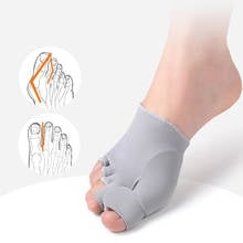 Separador de dedos de los pies, de juanete Corrector ortopédico, Corrector de hueso y pulgar, calcetín de corrección, Alisador, Brace, 3 tamaños, 1 par 2024 - compra barato