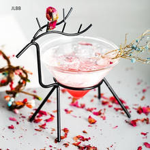 Soporte de alce de arte del hierro creativo nórdico, vaso de cóctel Molecular para beber especial, fiesta, Bar, boda, champán, coupé, vino, copa de Martini 2024 - compra barato