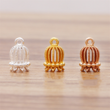 20pcs/lot 10x16mm Crown Pendant Charms Vintage Birdcage Crown Jewelry Findings for DIY earrings Necklace Accessories 2024 - buy cheap