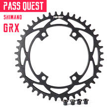 Велосипедная звезда Pass Quest GRX Off Road 110bcd с 4 захватами, круглая, дорожный велосипед, узкая, широкая звезда, велосипедная Звезда 36t-48t 2024 - купить недорого