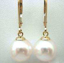 Free shipping  10-11MM AAA PERFECT ROUN south sea white pearl earrings 2024 - buy cheap