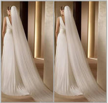 Long Bridal Veil Women's White/Ivory Wedding Veil Simple Bridal Veil With Comb Long Cathedral Veil velo de novia  3 Meters Long 2024 - buy cheap