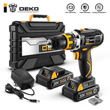 DEKO GCD20DU2 20V Electric Cordless Drill Mini Wireless Power Tool Screwdriver DC Lithium-Ion Battery 2-Speed 2024 - buy cheap