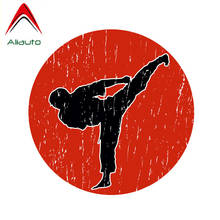 Aliauto Cover Scratch Car Sticker Karate Martial Arts Kung Fu Judo Accessories Personality Reflective Decal PVC,13cm*13cm 2024 - compre barato