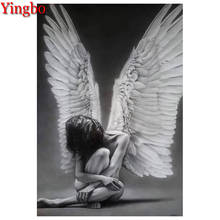 Black White Angel diamond painting,full,square,round diamond embroidery mosaic art diamond diy handwork puzzle diamant, 2024 - buy cheap