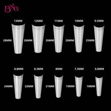 500Pcs/bag Ballerina Half Cover Nail Tips Clear Natural False Nails French Coffin Fake Flat Shape Gel X Extension System C Curve 2024 - buy cheap