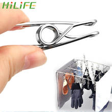 Hilife 20 peças grampos de roupas clipe fixo roupas estacas pinos de vedação clipe foto pendurado clipe de aço inoxidável multi-função 2024 - compre barato