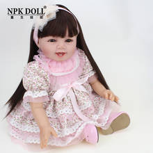 NPKDOLL-bebé Reborn realista para niños, juguete educativo de vinilo de silicona suave de 20 pulgadas, compañero de juegos 2024 - compra barato