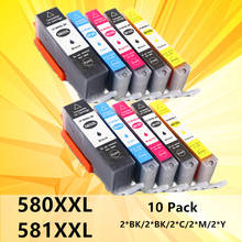 Reemplazo de cartucho de tinta para impresora Canon, recambio de tinta para PGI-580XXL, PGI, 580, XXL, BLI, 581, XXL, Pixma, TS8150, TS8151, TS8152, 580XXL, 581XXL 2024 - compra barato