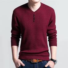 Suéter de manga larga para hombre, jersey tejido de talla grande con adornos y botones de Color sólido 2024 - compra barato