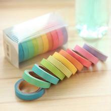 10Pcs/Lot Macarons Masking Washi Tape Set DIY Craft Decor Scrapbooking Tape for Diary Album Stationery School Supplies 10color 2024 - buy cheap