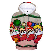 Jersey de Navidad para mujeres, jersey con estampado 3D de oso de nieve, Animal de alce, Papá Noel, con capucha, cálido, Unisex 2024 - compra barato