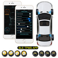 Универсальный датчик давления в шинах, внешняя сигнализация, водонепроницаемая система TPMS для Android iOS BLE, Bluetooth 4,0, 5,0, датчик давления в автомобильных шинах 2024 - купить недорого