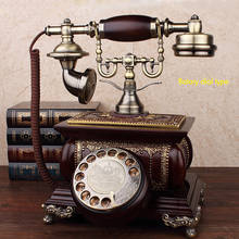 Corded Old Fashion Antique Landline Telephone Decoration, Rotary / Button Dial with Handsfree, Wired Home Office Telephone 2024 - buy cheap