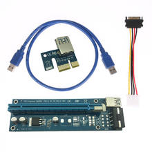 60cm USB 3,0 PCI-E Express 1x a 16x extensor Riser tarjeta adaptador pcie 1 a 4 usb para gráficos tarjeta de vídeo para Bitcoin Litecoin 2024 - compra barato