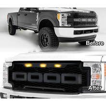 Modified For F250 Grills For F-250 2017 2018 2019 ABS Front Racing Grill Mesh Bumper Grilles Cover Raptor Grills Front Grill 2024 - buy cheap
