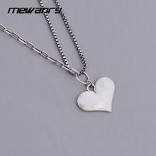 Mewanry 925 Steamp Necklace for Women Vintage Punk Fashion Elegant Party Heart Shape Thai Silver Jewelry Birthday Gifts 2024 - buy cheap