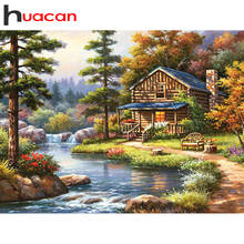 Huacan Diamond Painting 5d Landscape Full Square/Round DIY Diamond Embroidery Mosaic House Home Decor 2024 - buy cheap