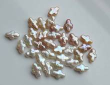 WHOLESALE Cross Shape 10mm Size Natural Real Pearls, Loose Freshwater Irregular Baroque Pearls, 30PCS/LOT 2024 - buy cheap
