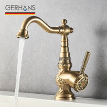 GERHANS Faucet K11018 Смеситель для умывальника с гайкой Цвет: «Античная бронза» 2024 - купить недорого