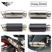 Motorcycle Exhaust Muffler 51mm 61mm Pitbike Escape Project For kawasaki vulcan s 650 z1000 2008 ninja 400 vulcan 800 zzr 400 2024 - buy cheap