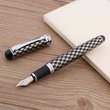 JINHAO 750 Black White checkerboard lattice Medium Nib Fountain Pen 2024 - buy cheap