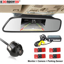 Koorinwoo-Sensor de aparcamiento para coches 4, electromagnético, 13mm, con Monitor HD, vista trasera de coche, cámara, sistema de radar inverso, vídeo Parkmaster 2024 - compra barato