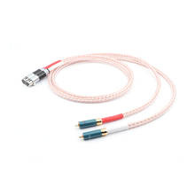 Cable de conexión de cobre, cable de audio hifi 8TC OCC RCA a XLR, 1 par 2024 - compra barato