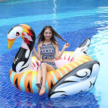 190cm Colorful Swan Pool Float Women Inflatable Floating Row Ride-on Swimming Rings Beach Party Deco Water Toy Air Mattress Boia 2024 - buy cheap