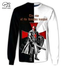 mens women Knights Templar Printing 3d sweatshirt hoodie funny soldier zipper jacket Unisex streetwear Casual Tracksuit pullover 2024 - buy cheap