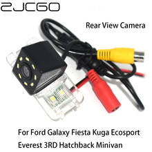 Zjcgo hd ccd retrovisor do carro reverso back up câmera de estacionamento para ford galaxy fiesta kuga ecosport everest 3rd hatchback minivan 2024 - compre barato