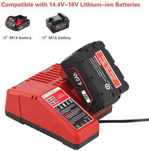 Cargador de batería de litio para herramienta eléctrica de 18V, reemplazo para Milwaukee M18 48-11-1815 48-11-1820 48-11-1840 2024 - compra barato