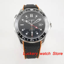 Bliger 41mm Men watches black dial saphire glass；GMT Ceramic bezel Luxury Automatic mechanical watch Men 2024 - buy cheap